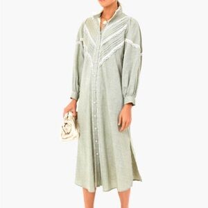 Pomander Place by Tuckernuck Laurel Green Jolene Midi Dress XS